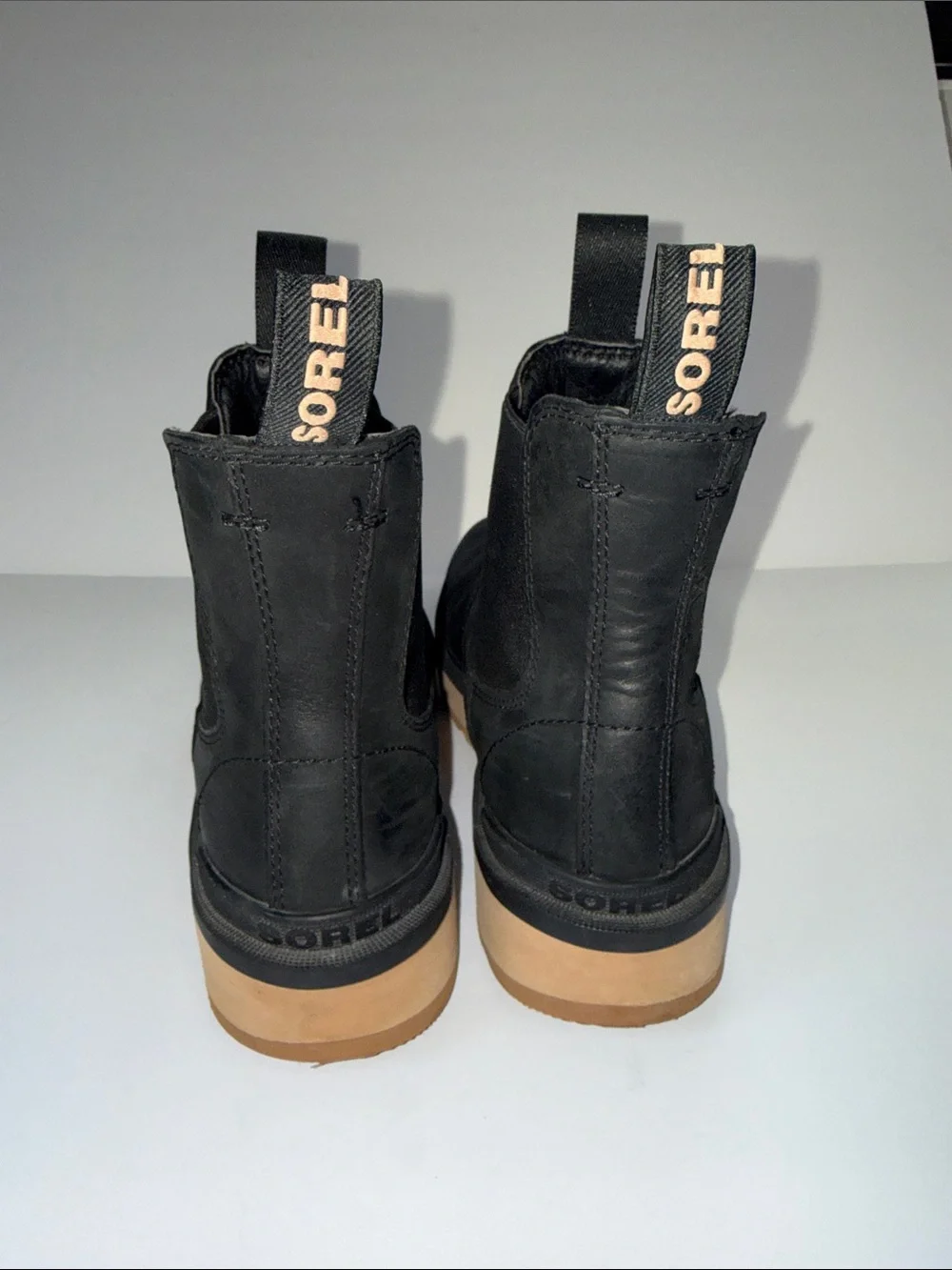 Sorel Black Chukka Boots with Brown Gum Sole - Men